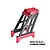 GPM red anodised aluminium and carbon fibre centre tower brace with visible screws on a white background.