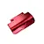 GPM red anodised aluminium front bumper featuring two mounting holes and triangular cutout details.