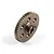 Studio shot of a BlackZon metal 50T spur gear on a clean white background, viewed from an angled perspective.