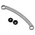Maverick steering plate set featuring a curved metal plate and two black plastic bushings against a plain white background.
