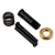 Maverick servo saver post and spring set containing black metal posts, a coil spring, and a brass-coloured adjustment nut against a plain white background.