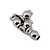 A set of four silver metallic upper camber pivot balls for RC suspension shown against a plain white background.