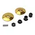 Maverick slipper clutch set components including two gold plates, black sleeves, spring, pins, and a locknut on white background.