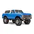 Studio product photo of the Traxxas TRX-4 Chevrolet Blazer RC rock crawler in blue with white top.