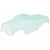 Clear unpainted RC monster truck body shell shown isolated on a plain white background.