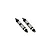 Two complete RC shock absorbers with black springs, silver threaded bodies, and black plastic ends against a plain white background.