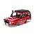 Red pre-painted RC body shell for the RGT 1/10 Intruder crawler, featuring a roof rack and snorkel on a white background.