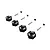 ARRMA aluminium 12mm clamping wheel hexes set in black, including four hex hubs, four pins, and four set screws.