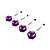 ARRMA aluminium 12mm clamping wheel hexes in purple, including pins and set screws, displayed on a plain white background.