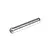 Studio product shot of a small metallic silver metal drive pin with rounded ends against a plain white background.