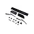 Axial exterior hood parts set including black plastic vents, wipers, and hardware on white background