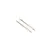 Two silver metal linkages or threaded rods shown against a clean white studio background.
