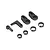 RGT DIG Servo Assembly plastic parts including levers, links, and clips laid out on a white background.