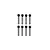 Eight RGT fine thread cap head screws arranged neatly in two rows against a clean white background.