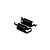 Two black molded plastic dust guards designed for rear left and right sides, shown on a plain white background.