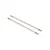 Two metallic threaded steering linkage rods shown against a plain white studio background.