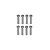 Eight RGT fine thread button head screws displayed in a neat grid on a plain white background.