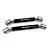 Two black and silver aluminium centre drive shafts with universal joints, labelled Yeah Racing.