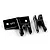 Yeah Racing Aluminium Panhard Mount Set in black, showing two machined metal brackets against a plain white background.