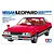 Product box art for the Tamiya 1/24 Nissan Leopard 2-Door Hardtop 280X SF-L scale model kit showing a red car illustration.