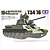 Tamiya 1/35 scale Russian T-34/76 1943 production model tank plastic model kit box art.