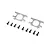 Blade aluminium boom clamps and matching screws displayed on a plain white background.
