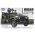 Tamiya 1/35 scale M151A2 with TOW missile launcher plastic model kit box art showing a US military vehicle with a soldier driver.