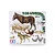 Tamiya 1/35 Livestock Set plastic model kit box featuring illustrations of a horse, pig, dog, chickens, and geese.