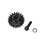 Losi steel 20T pinion gear with mounting screw and washer on a clean white background