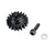 Losi steel pinion gear with included socket head screw and flat washer on a clean white background.