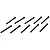 Ten black metal button head screws arranged in two parallel rows on a plain white background.