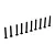 Ten black countersunk head screws lined up diagonally against a plain white background.