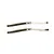 Two long metal leaf springs with mounting holes shown against a plain white background.