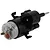 WPL RC rear drive gearbox and motor unit with a black plastic housing and silver metal output shaft against a white background.