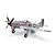 E-Flite P-51D Mustang Big Beautiful Doll RC fighter plane shown in a studio setting against a white background.