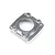 Losi silver metal clutch housing or engine mount part viewed from an angle against a white background.