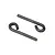Two black metal brake cam arm pins shown against a clean white background.