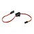 Losi 20AWG heavy duty RC receiver switch with red and black wiring and connectors on a white background.