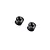 Two black threaded metal inserts shown against a clean white background.