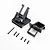 Losi clipless body mount set shown from above against a white background, featuring molded plastic mounts and assorted metal screws.