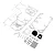 Losi white body cage set parts laid out on a white background including plastic frame components, screws, and hardware.