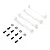 Losi white support strut set with matching metal screws and washers on a white background.