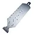 Silver aluminium RC main chassis plate featuring multiple countersunk screw holes and cutouts against a white background.