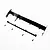 Losi black rear spoiler set including wing, brace bar, and four screws on a clean white background.