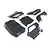 Losi Complete Roll Cage Panel Set in gunmetal grey, showing multiple molded plastic body and roof panels laid out on a white background.