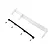 Losi rear spoiler set in white, including a black support bar and four mounting screws against a white background.