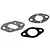 Losi carburettor mounting gasket set featuring three distinct shaped gaskets on a plain white background.