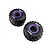 Losi 1/18 MT Tyres on Black Rims with Purple Rings - Glued Wheels 2Pcs LOS-4460