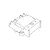 Line drawing diagram of the MJX RC Front Bulkhead (P12160) showing part geometry.