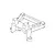 Black and white technical diagram of an MJX RC front bulkhead mount part.